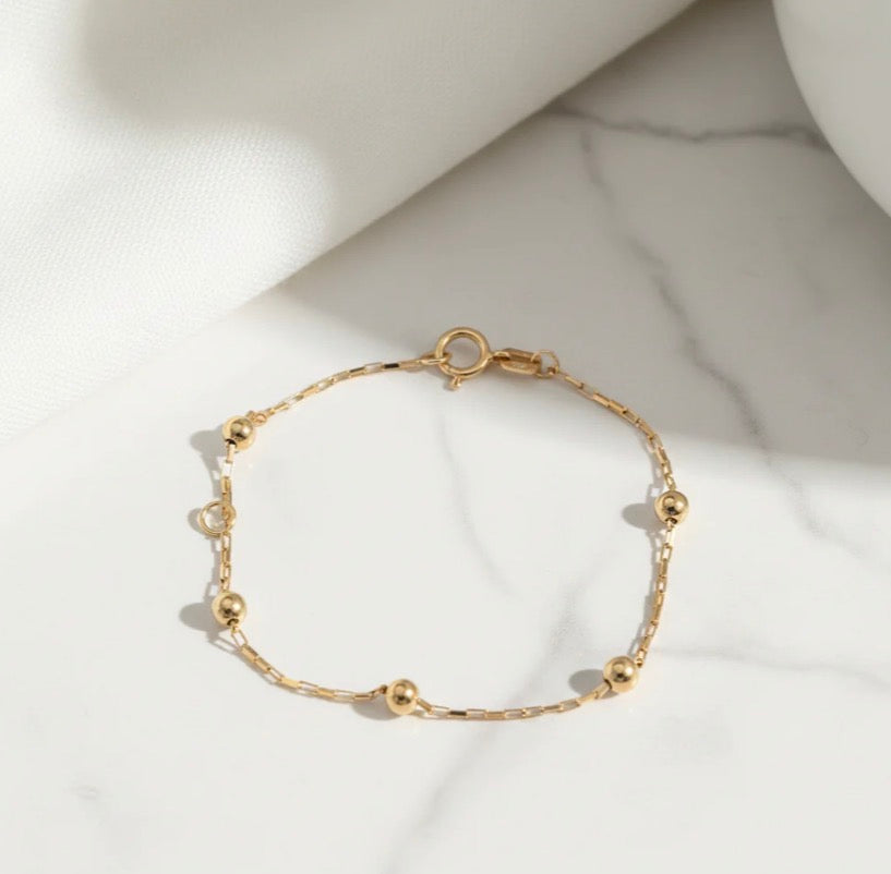 18k gold children's bracelet