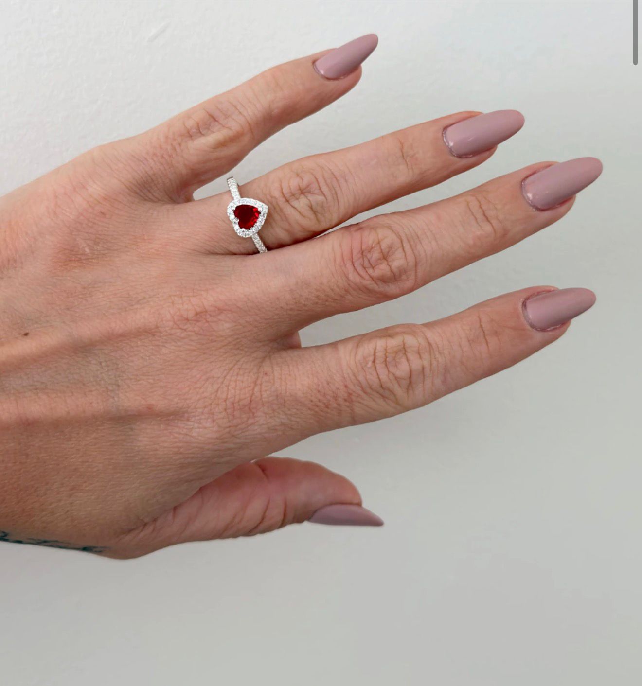 Red heart ring