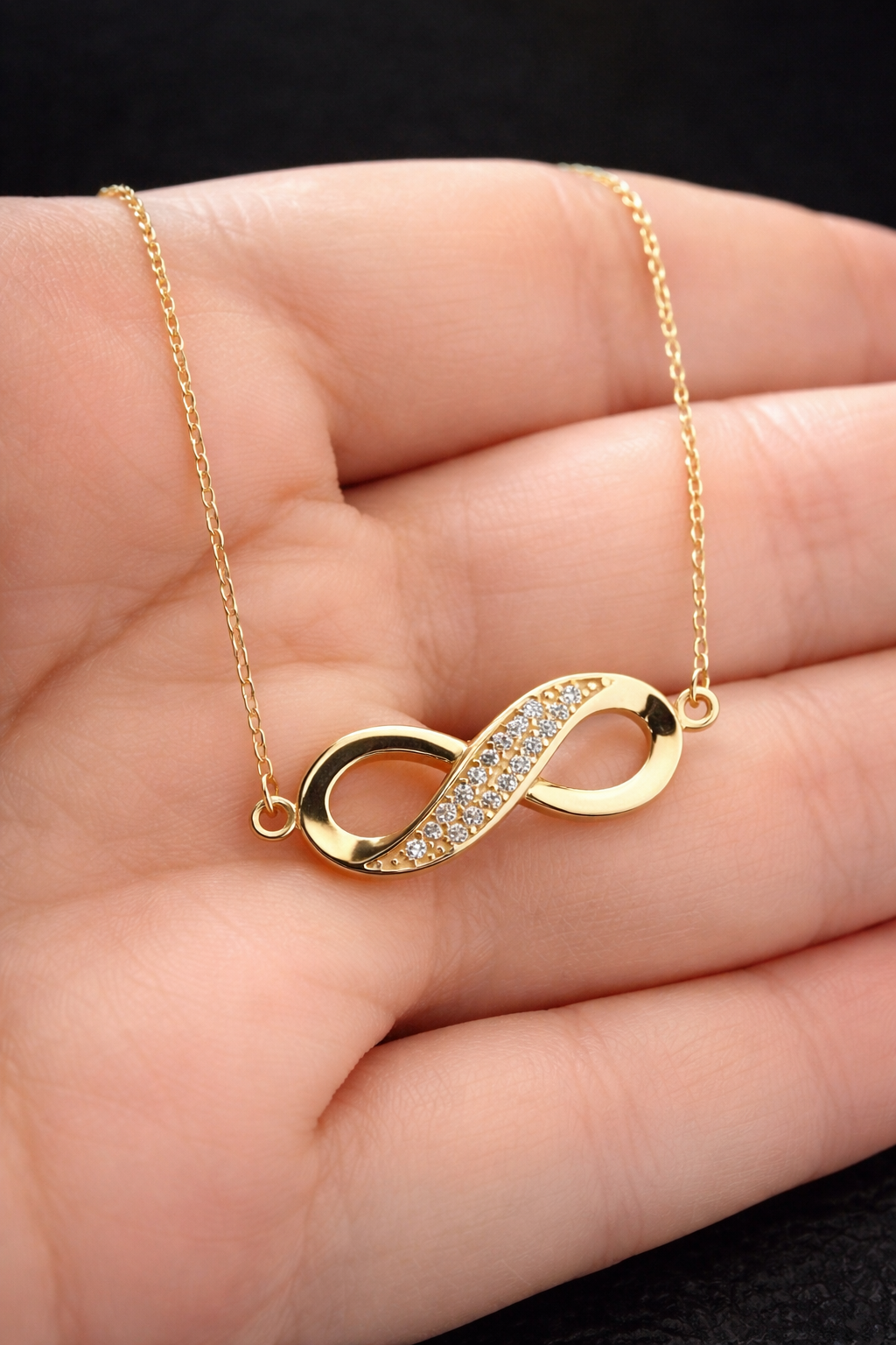 18k Gold Infinity Necklace