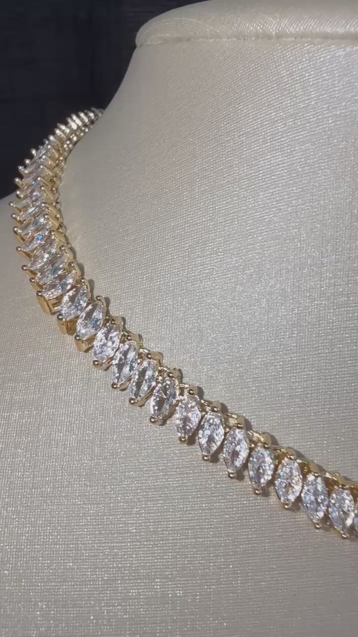 Flexible Riviera necklace - 45 cm